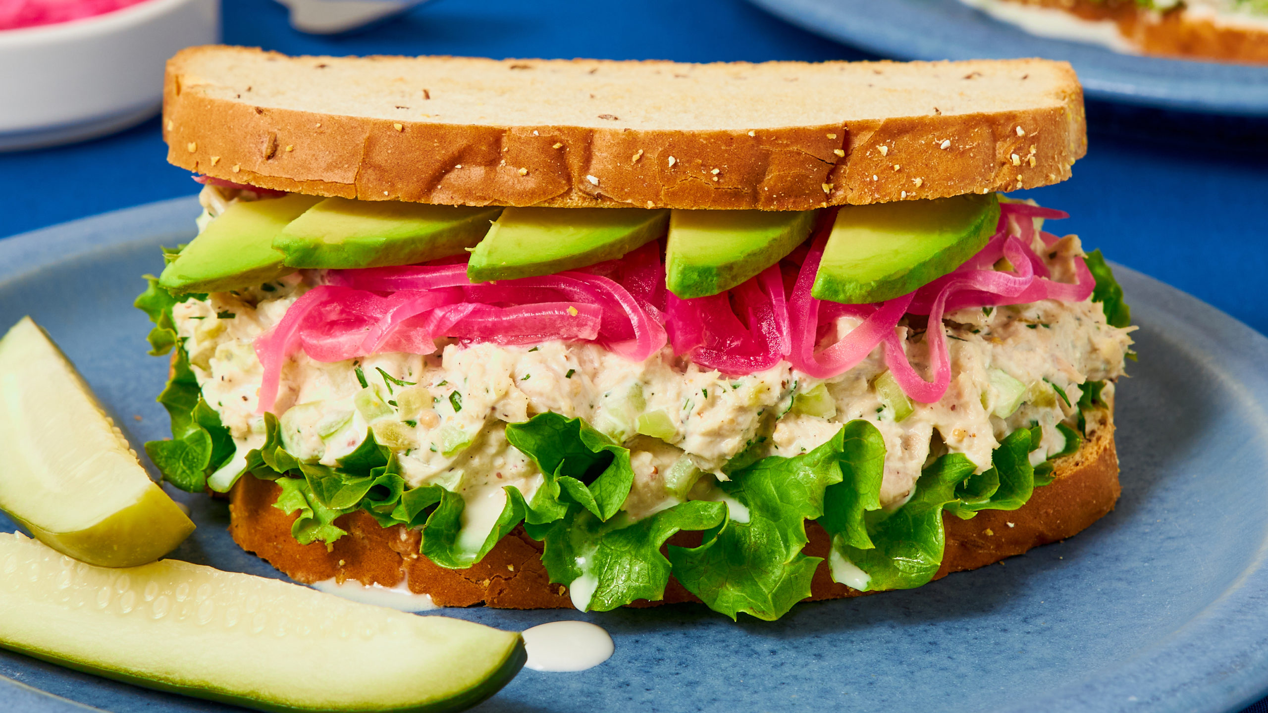 Tuna on Rye with Pickled Onions and Avocado - Bumble Bee Seafood